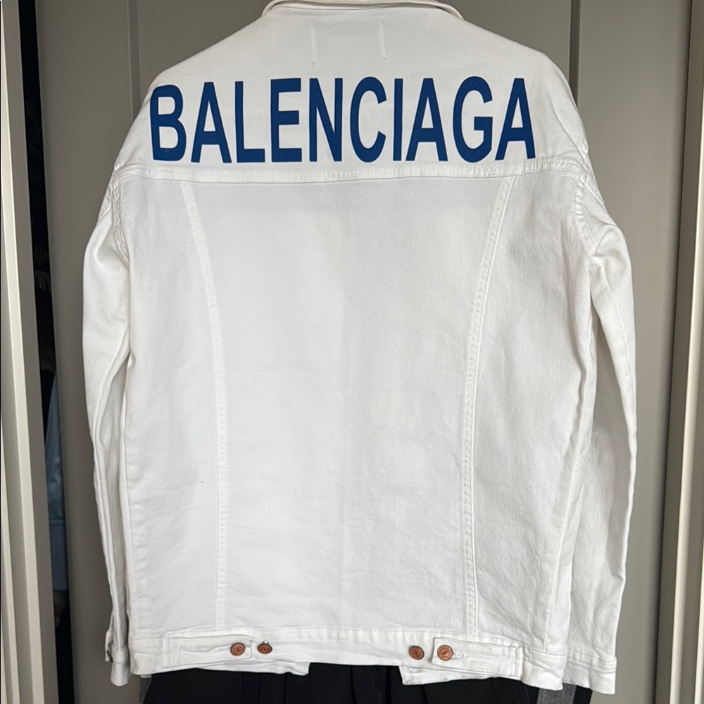 Balenciaga White Denim Jacket